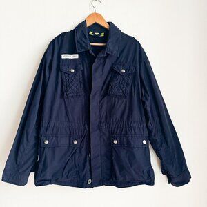 Versace Jeans Navy Blue Cotton Casual Jacket L